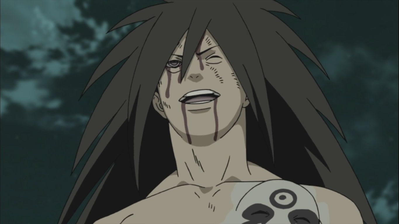 1366x768 Madara laughs. Daily Anime Art