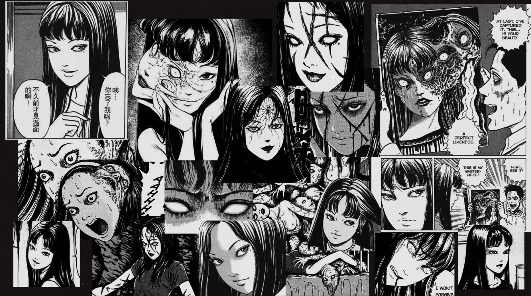 1863x1037 Download Mysterious and enigmatic, Tomie creeps into our hearts Wallpaper