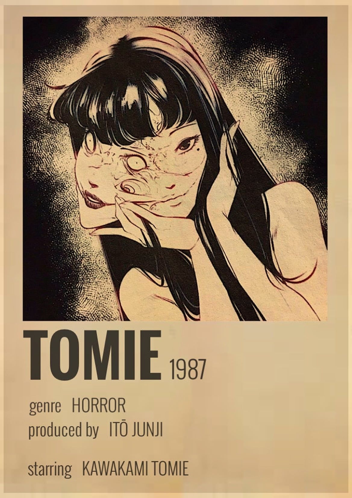 1169x1654 Horror Anime Junji Ito Posters Tomie Retro Kraft Paper Sticker DIY Vintage Room Bar Cafe Decor Prints Art Wall Canvas Paintings