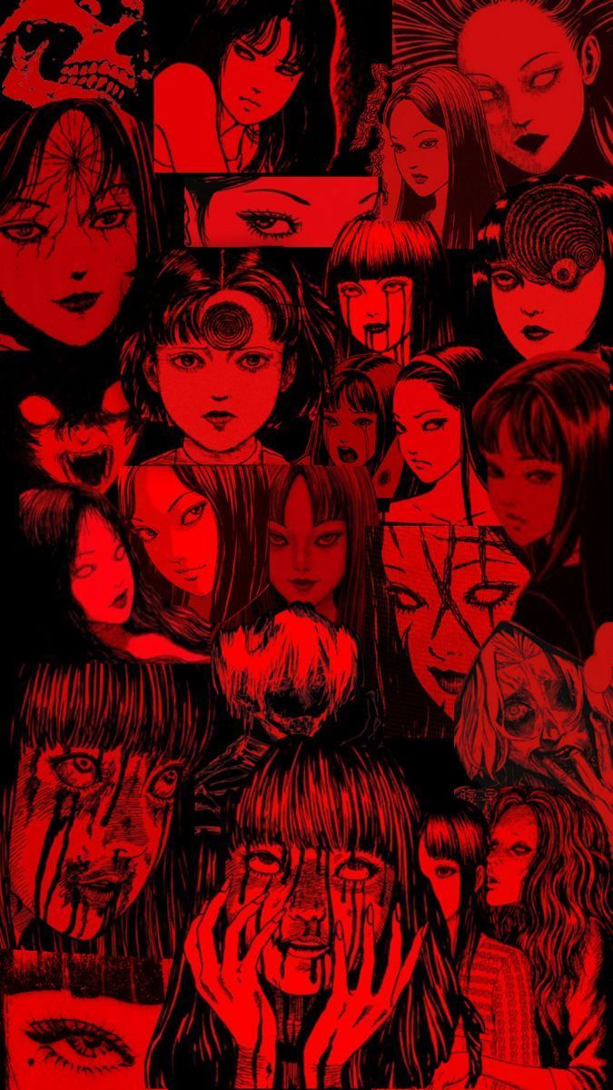 675x1200 Tomie Red Wallpaper en 2025. Pantallas de halloween, Arte del horror, Fondo de plantas