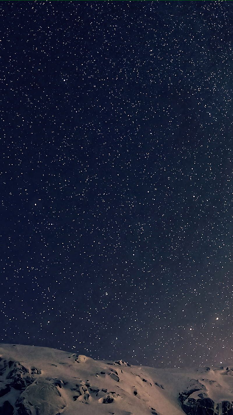 800x1422 Arctic Starry Night, dark, landscape, nature, sky, stars, winter, HD phone wallpaper