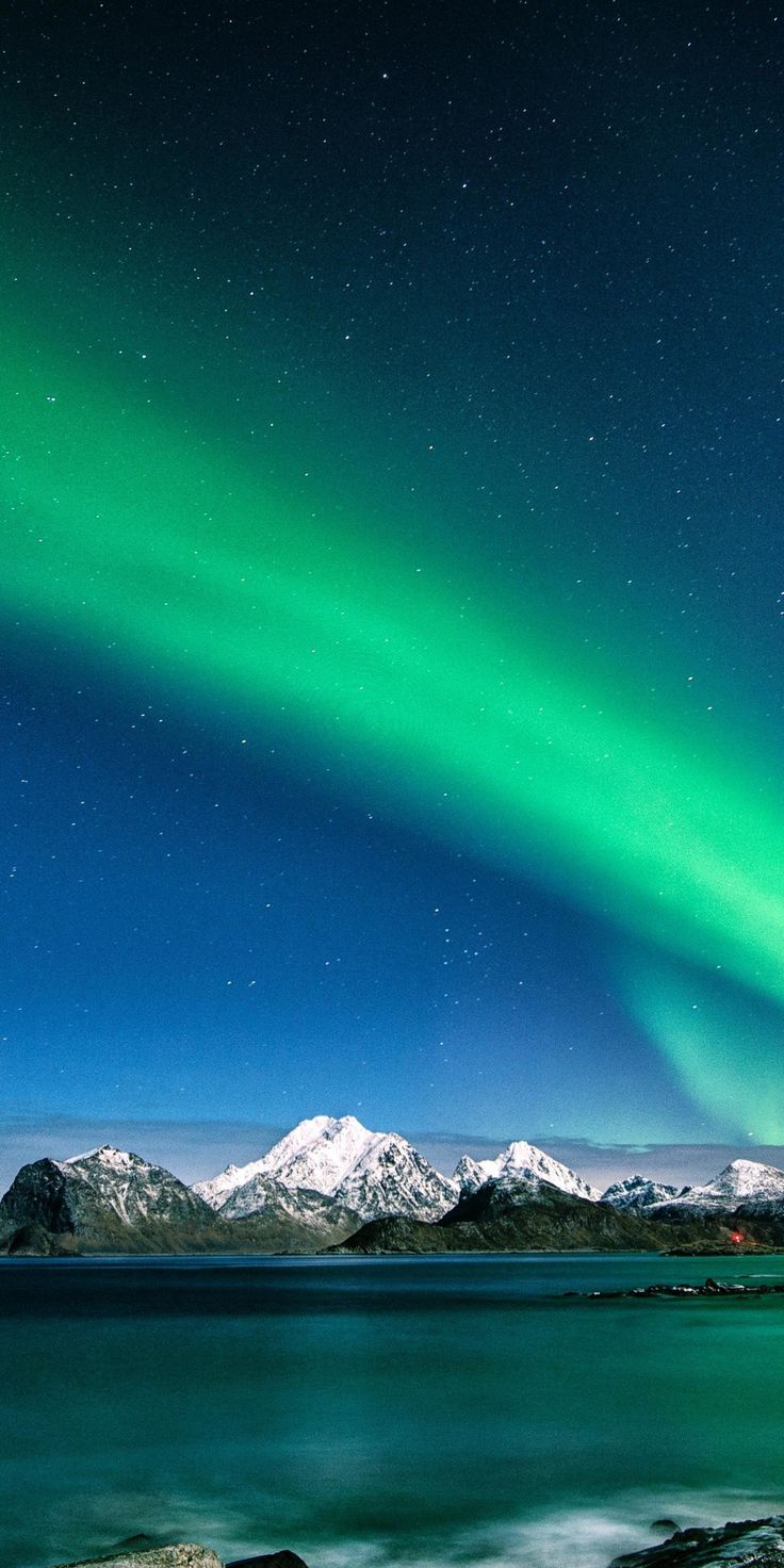 736x1472 Arctic, Aurora, night, colorful, sky, night, 1080x2160 wallpaper