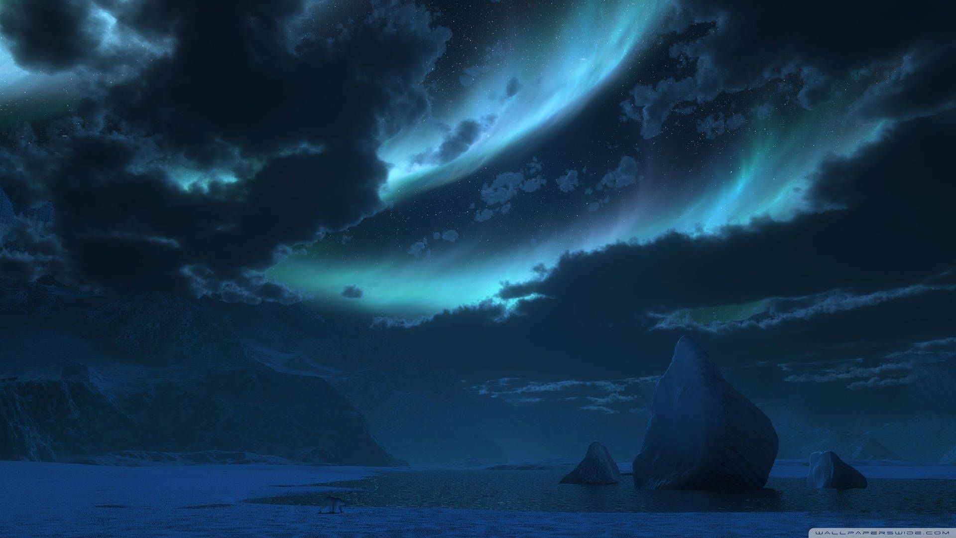 1920x1080 Download Antarctica Aurora Borealis Lights Wallpaper