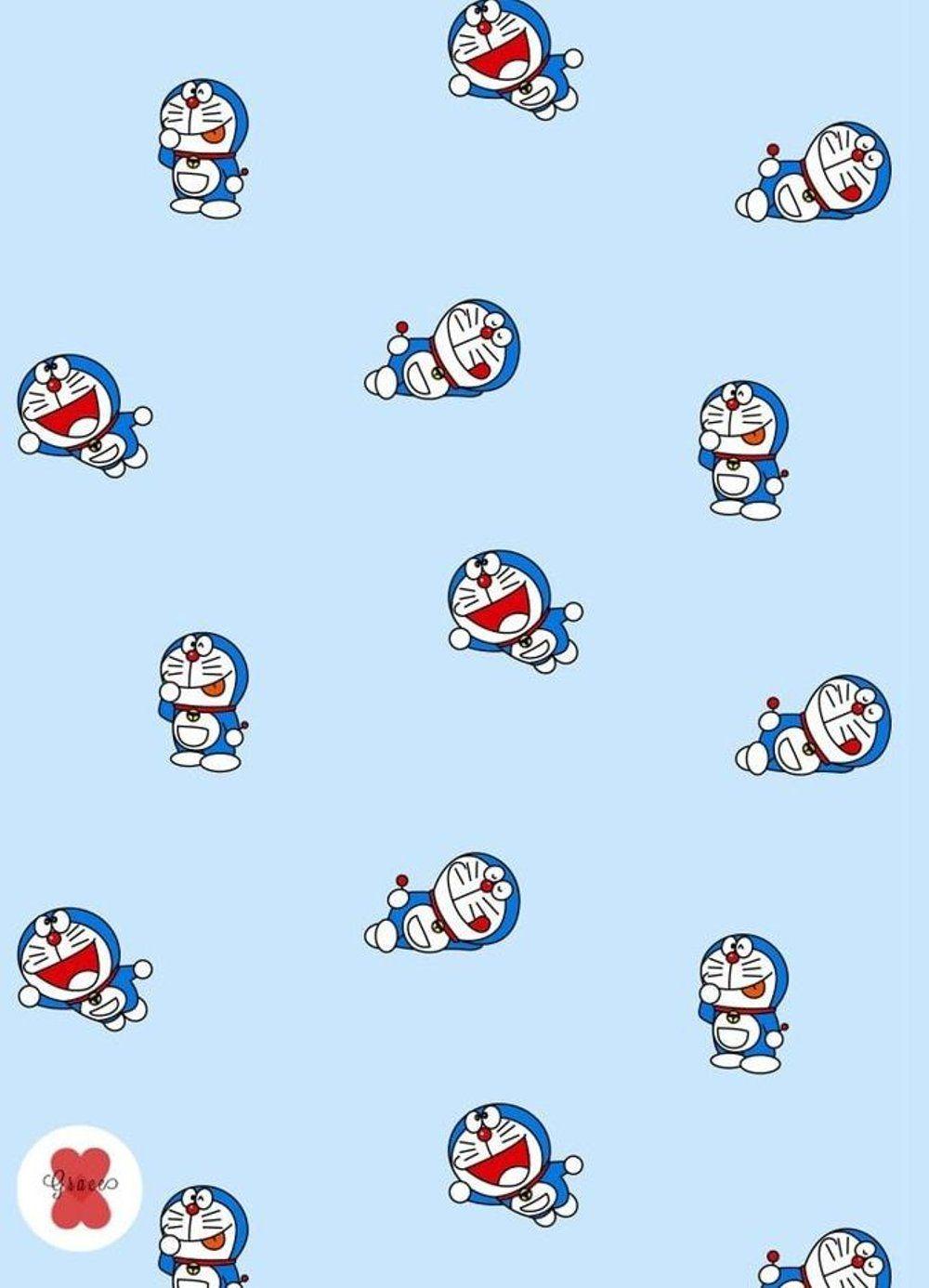 1000x1386 Diskon Hình nền Doraemon Polos 45cm X 10mtr - Doraemon