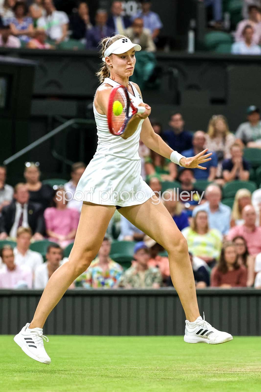 1067x1600 Elena Rybakina Kazakhstan forehand v Katie Boulter Wimbledon 2023 Image