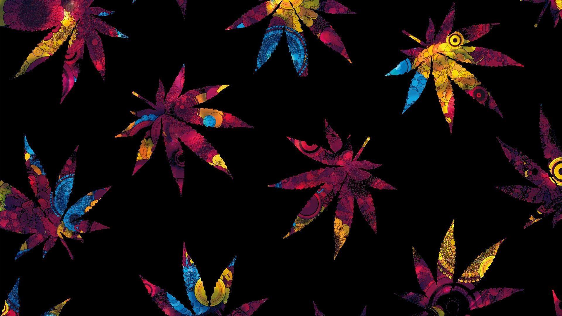 1920x1080 Marijuana Leaf Abstract HD Wallpaper. Background Image