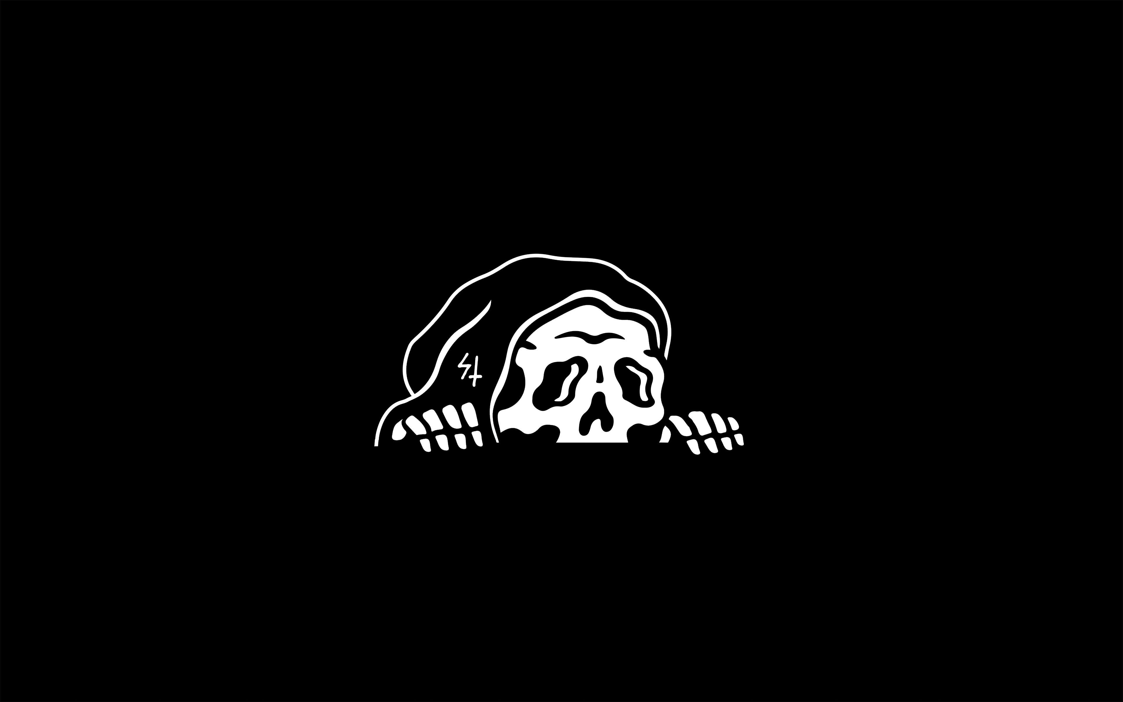 3840x2400 Skull Dark Black Minimal 4k Wallpaper, HD Artist Wallpaper, 4k Wallpaper , Image, Background, Photos and Picture
