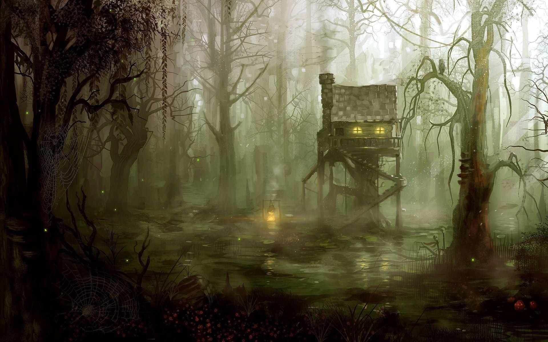 1920x1200 Free download Treehouse in the forest wallpaper 5323 1920x1200