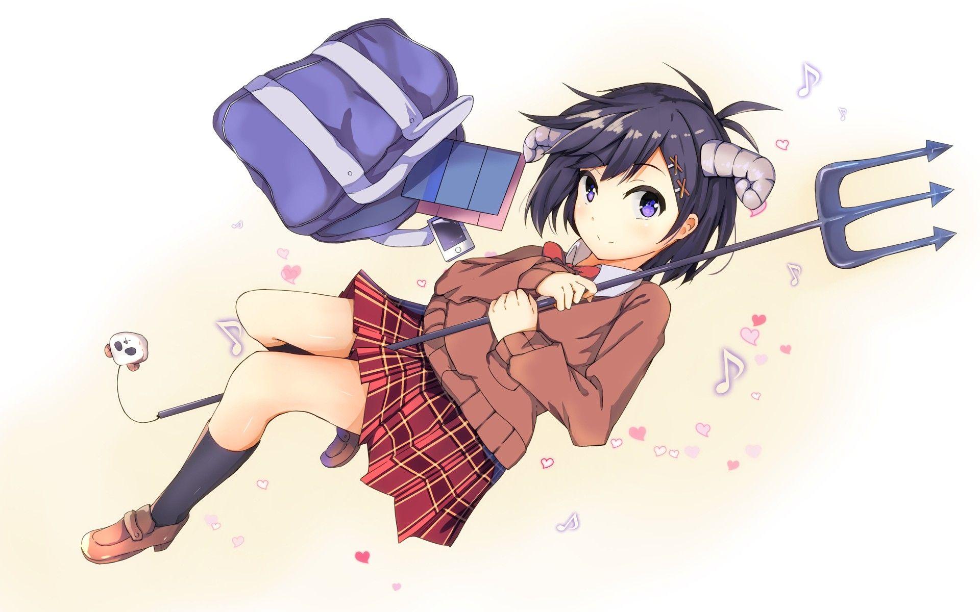 1920x1200 Gabriel Dropout, Anime girls, Vignette April Tsukinose Wallpaper