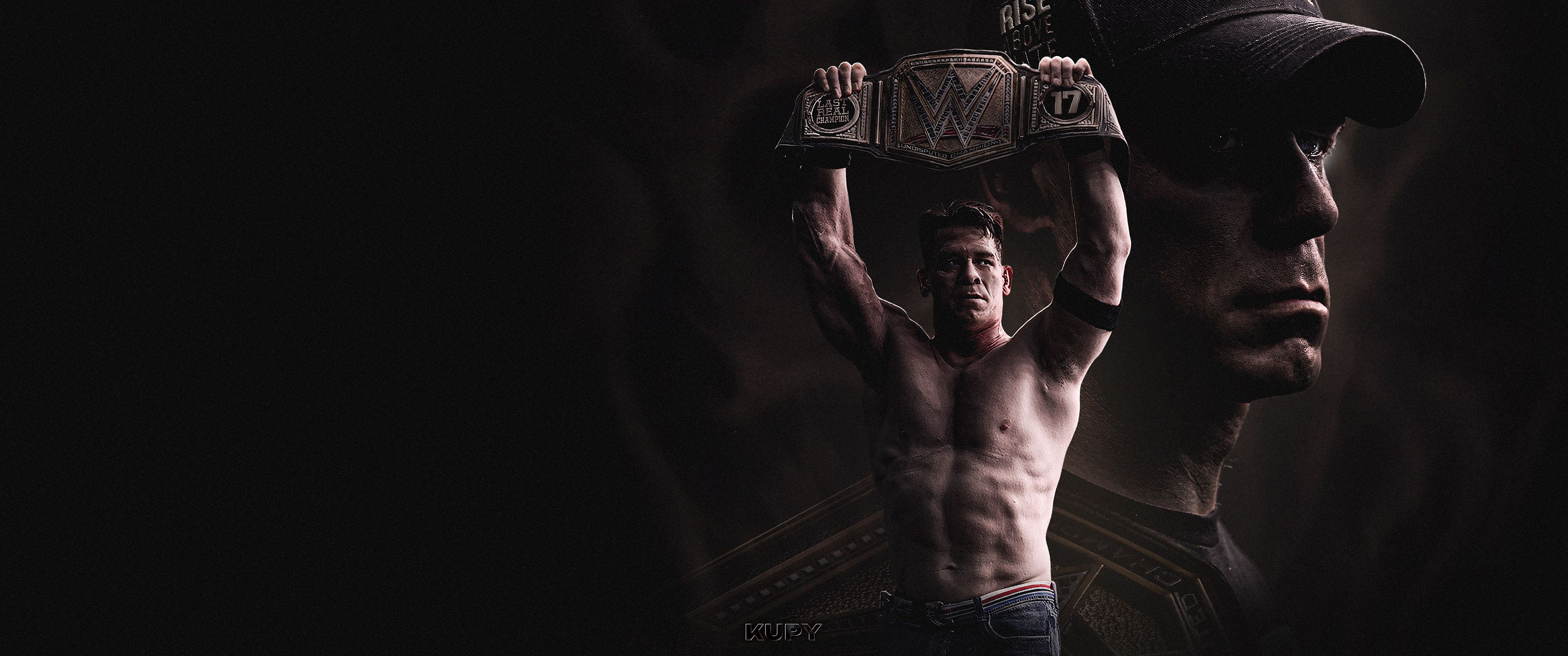 3440x1440 John Cena Wrestling Wallpaper