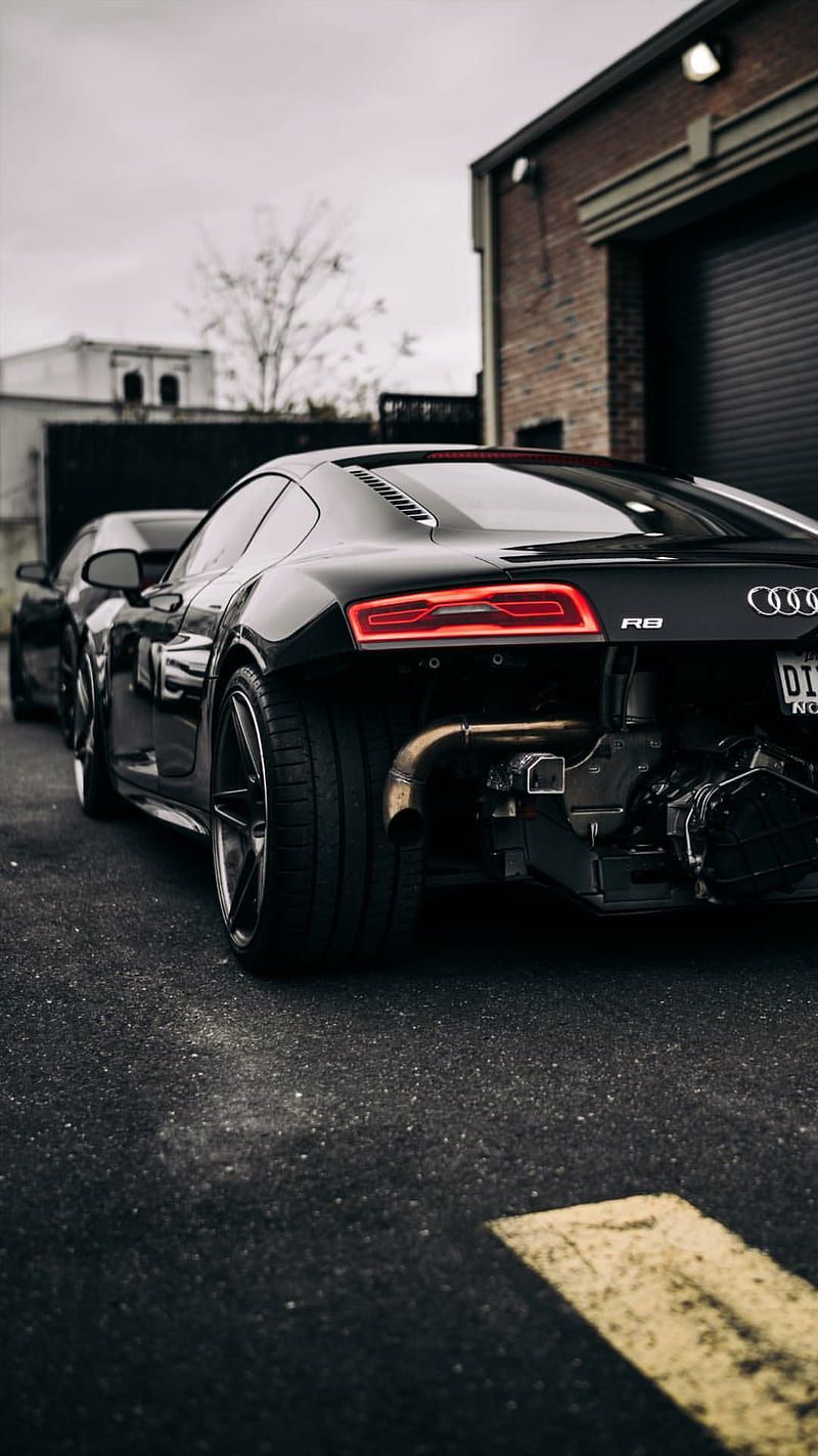 800x1422 Twin Turbo R audi, black, car, supercar, sports, america, HD phone wallpaper