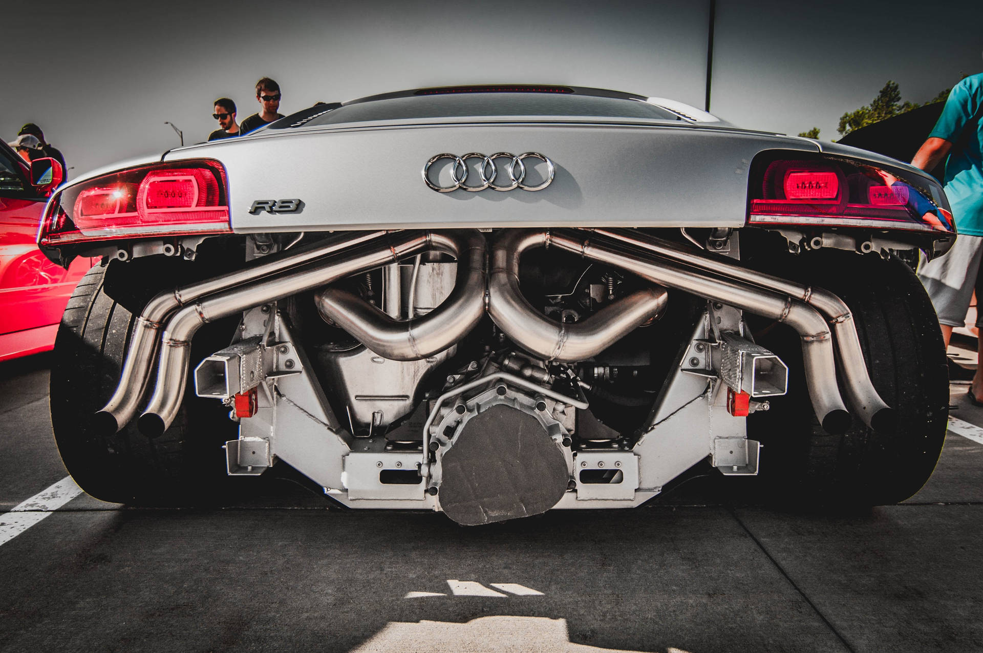 1920x1275 Download Powerful Performance Unleashed Audi R8 Exhaust System Wallpaper