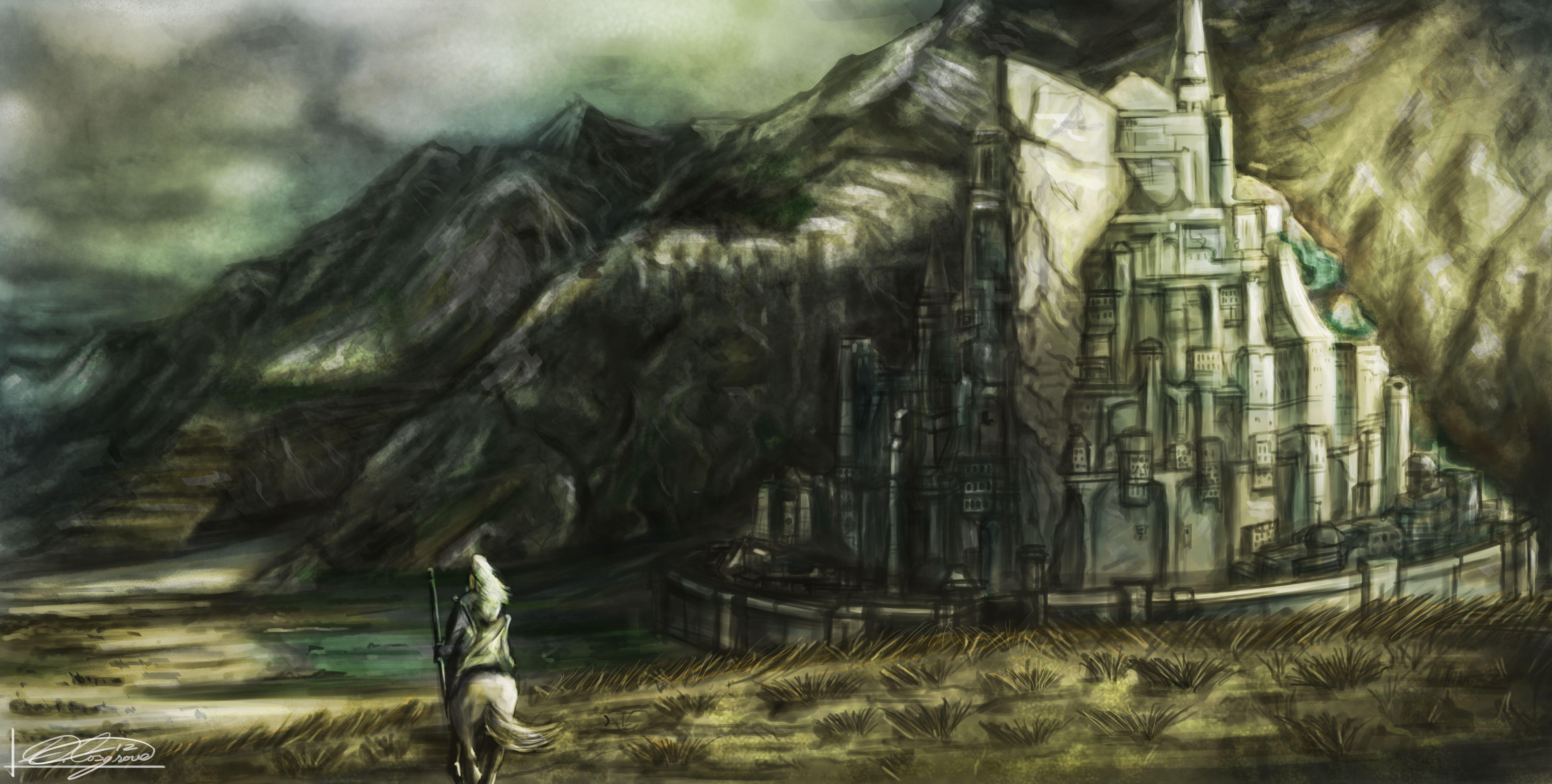 5844x2953 Free download minas tirith by snpr101 [5844x2953] for your Desktop