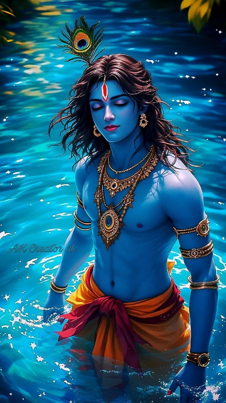 736x1308 Shree Krishna New Ai Image and Wallpaper