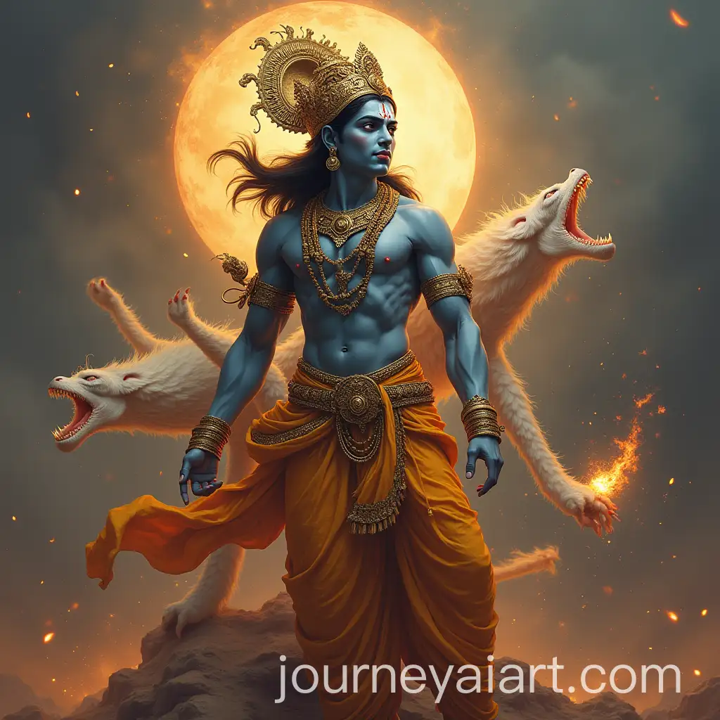 1024x1024 Free Shri Krishna Midjourney AI image. Journey AI Art