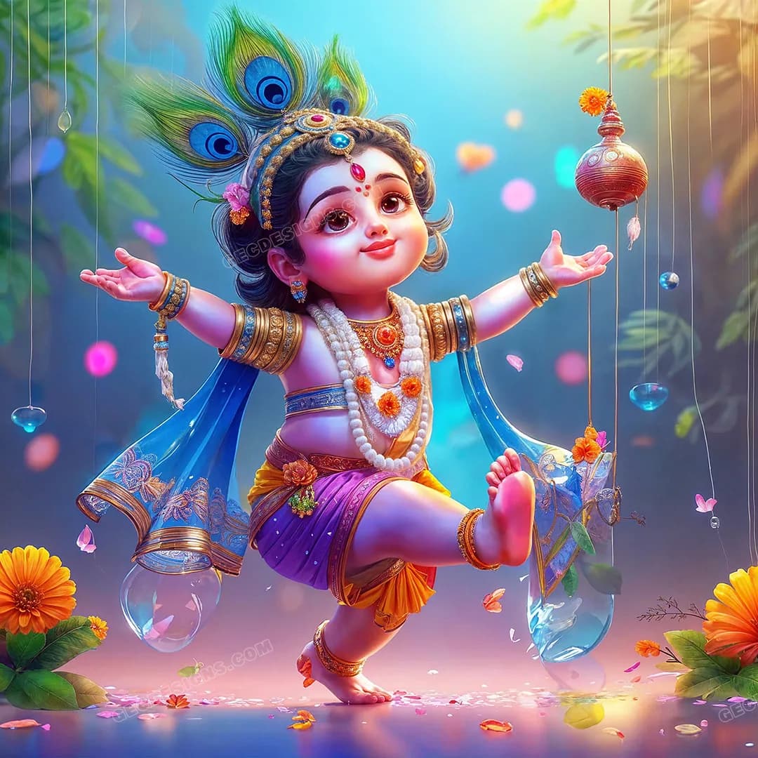 1080x1080 Baby Little Krishna HD wallpaper