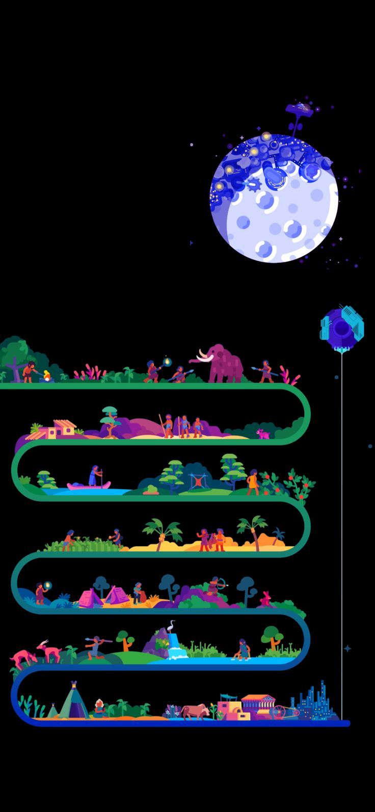 736x1594 kurzgesagt wallpaper for phone