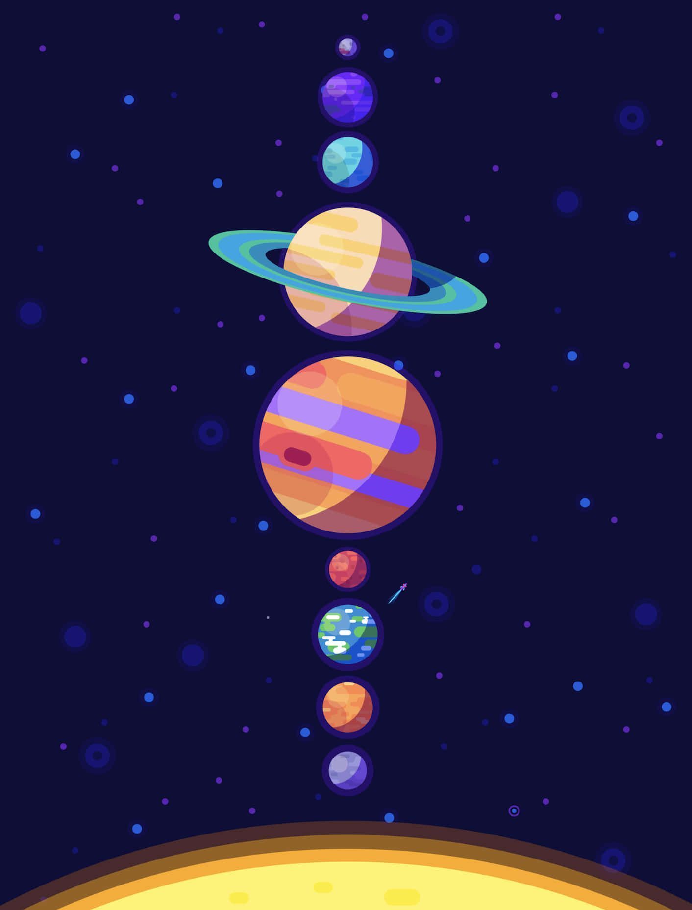 1412x1856 Download Kurzgesagt's Intriguing Universe Illustration Wallpaper