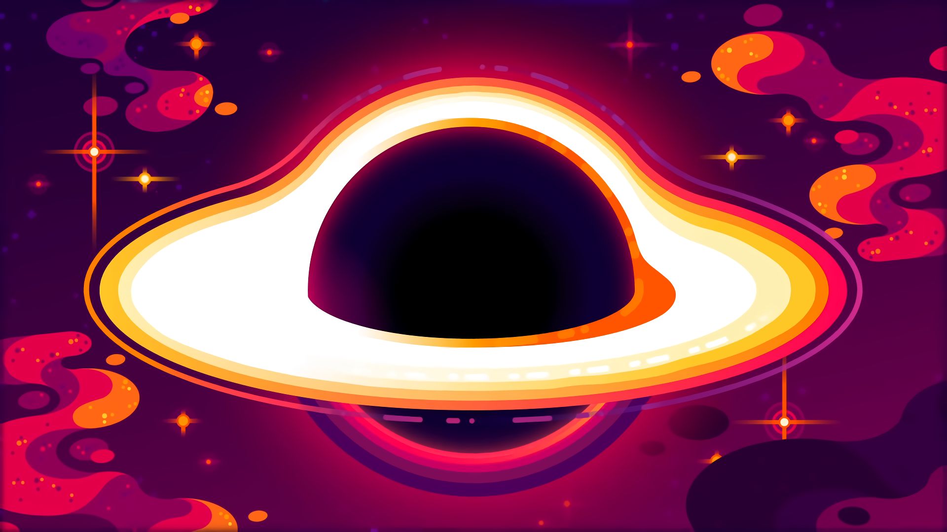 1920x1080 Phone wallpaper: Kurzgesagt, Artistic, Space, Minimalist, Stars 1034208