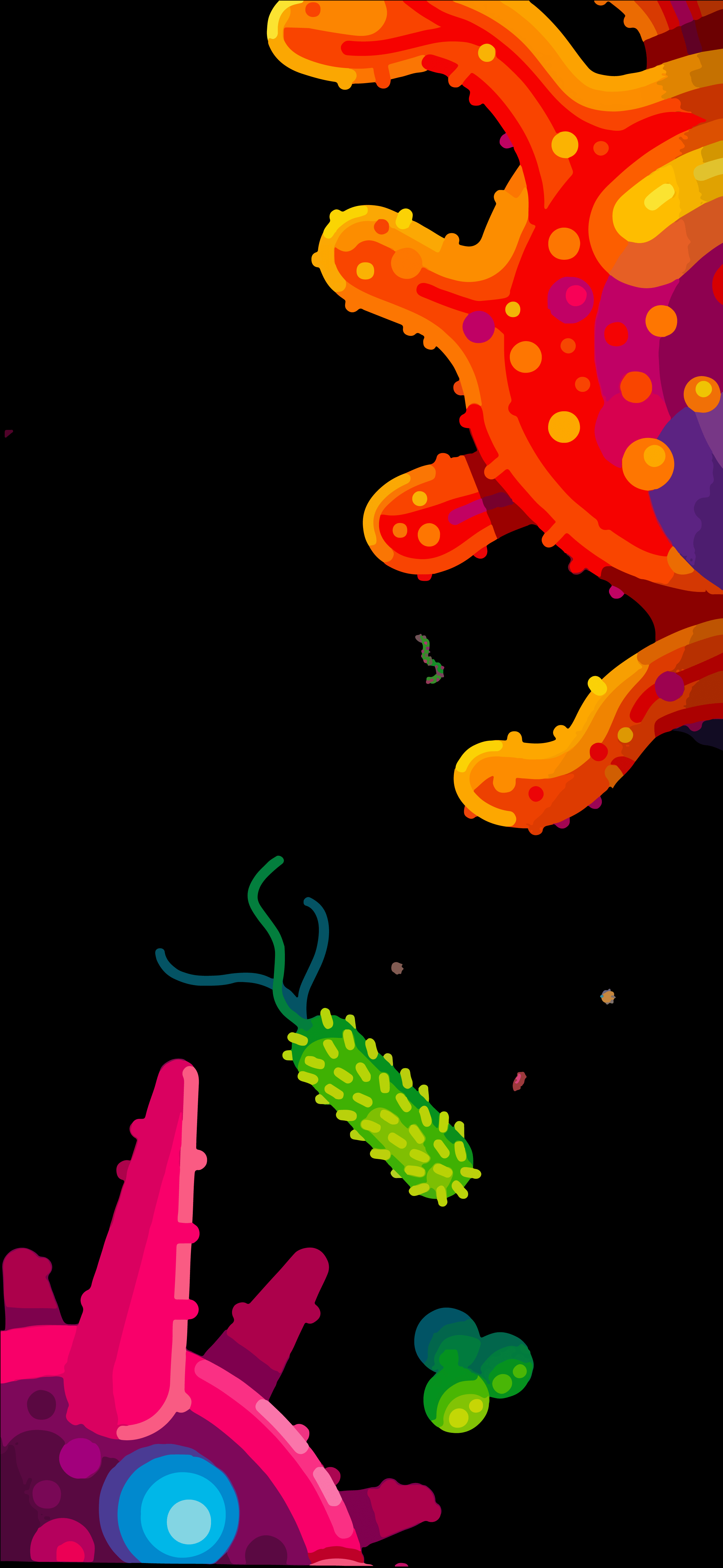 2340x5070 Wallpaper Kurzgesagt in a Nutshell, Graphic Design, Light, Black, Gas, Background Free Image
