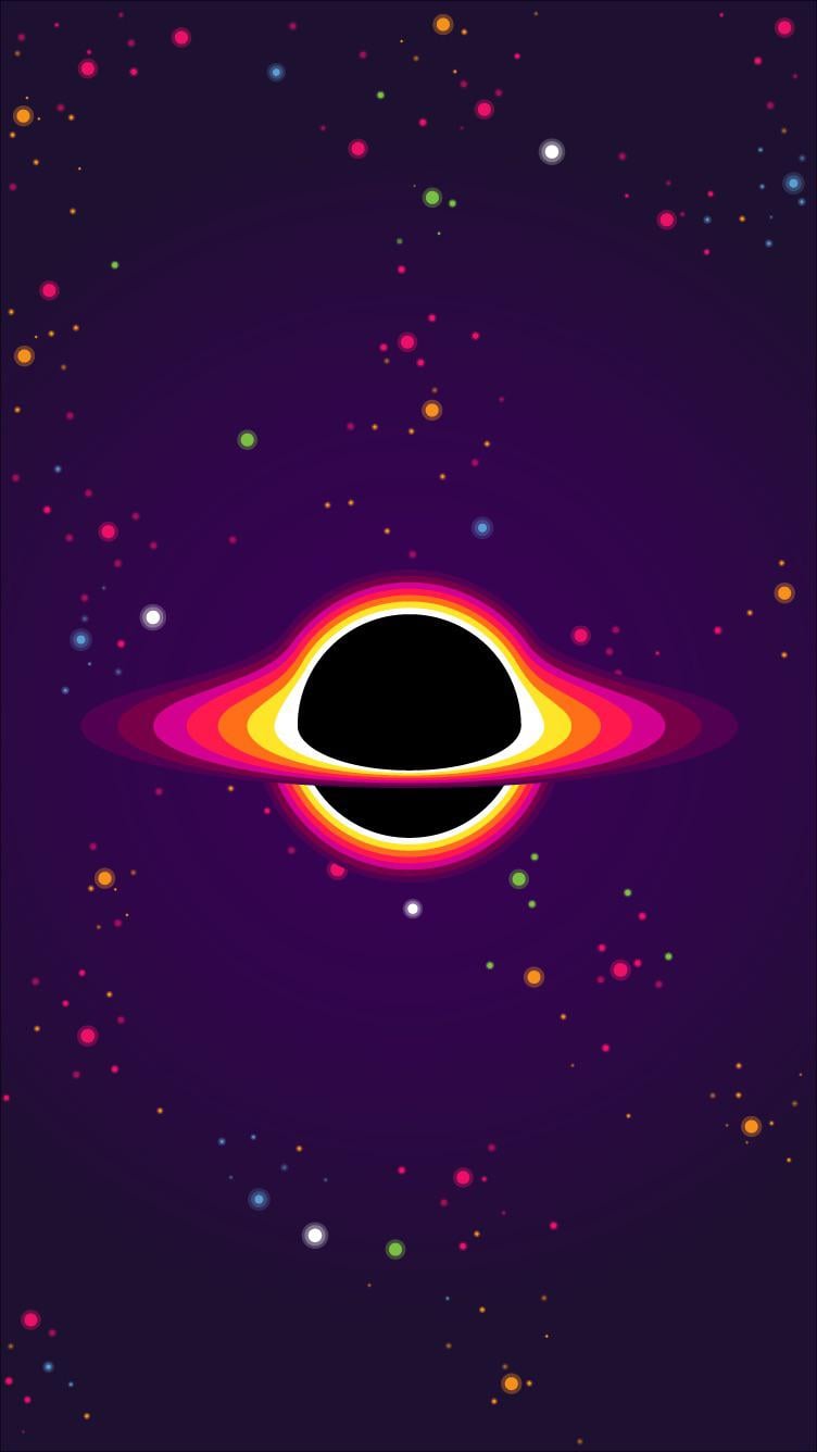 752x1336 Black Hole iPhone Wallpaper