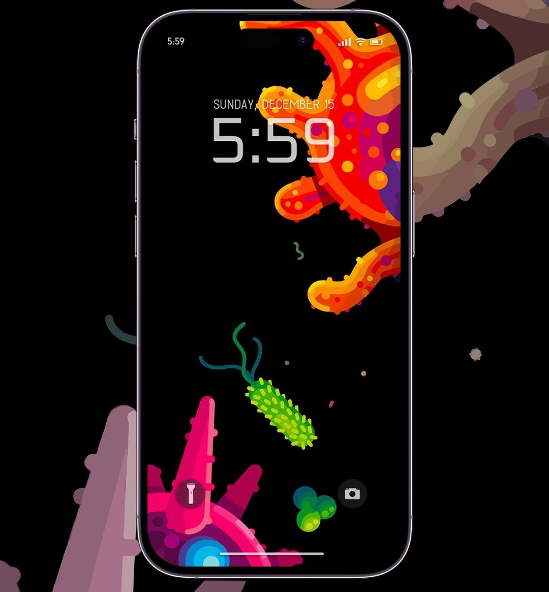 1080x1165 4K Kurzgesagt background wallpaper for iphone