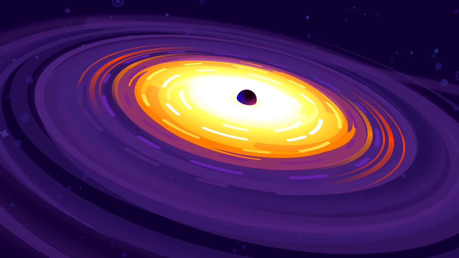 1920x1080 Phone wallpaper: Kurzgesagt, Black Hole, Sci Fi, Minimalist, Space 1034207