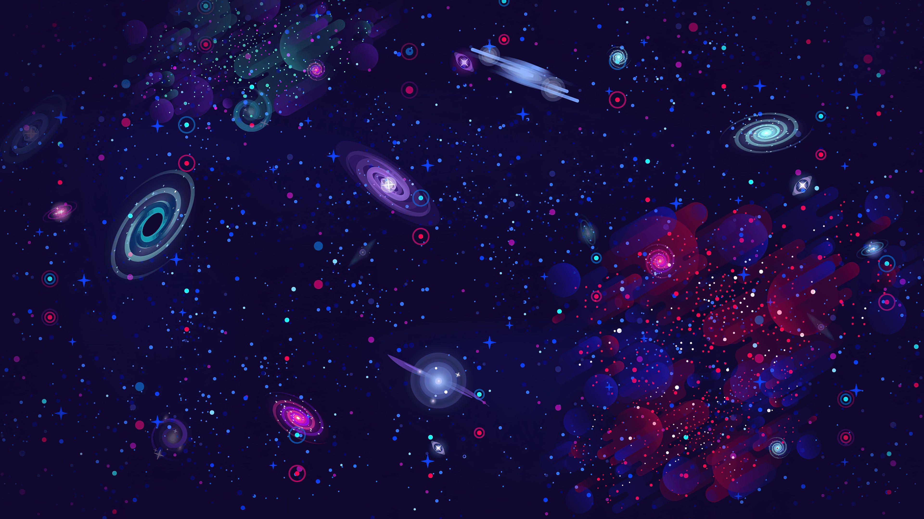 3840x2160 Galaxy Digital Art Wallpaper 4k for Desktop