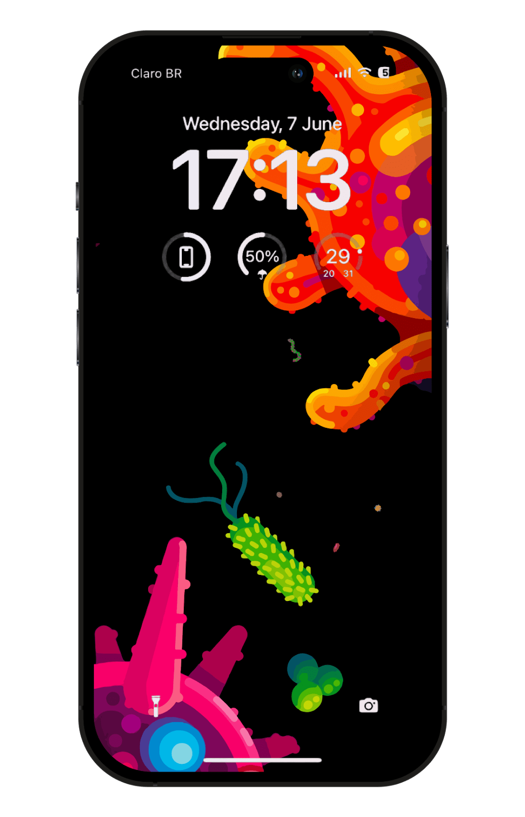 1028x1600 Kurzgesagt Black Wallpaper 4K OLED
