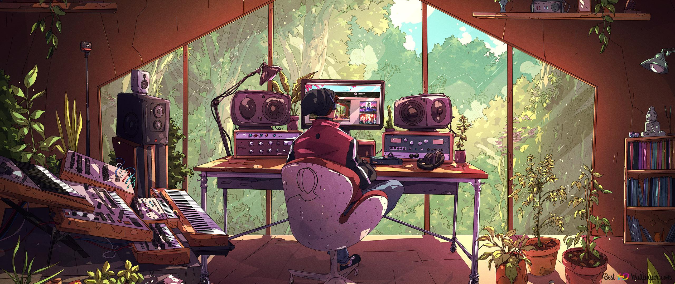 2560x1080 Techie Anime Girl [2560x1080]