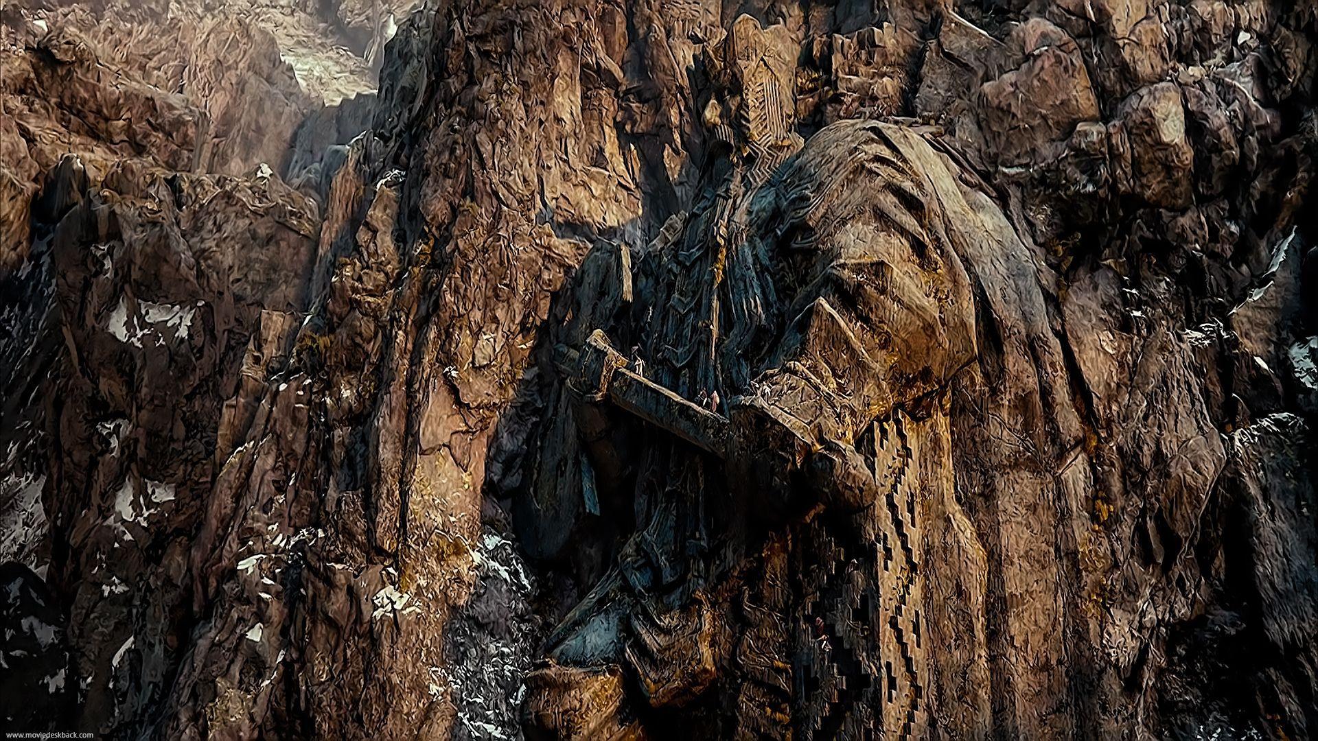 1920x1080 Carving on the mountains of Erebor. The hobbit, Azog the defiler