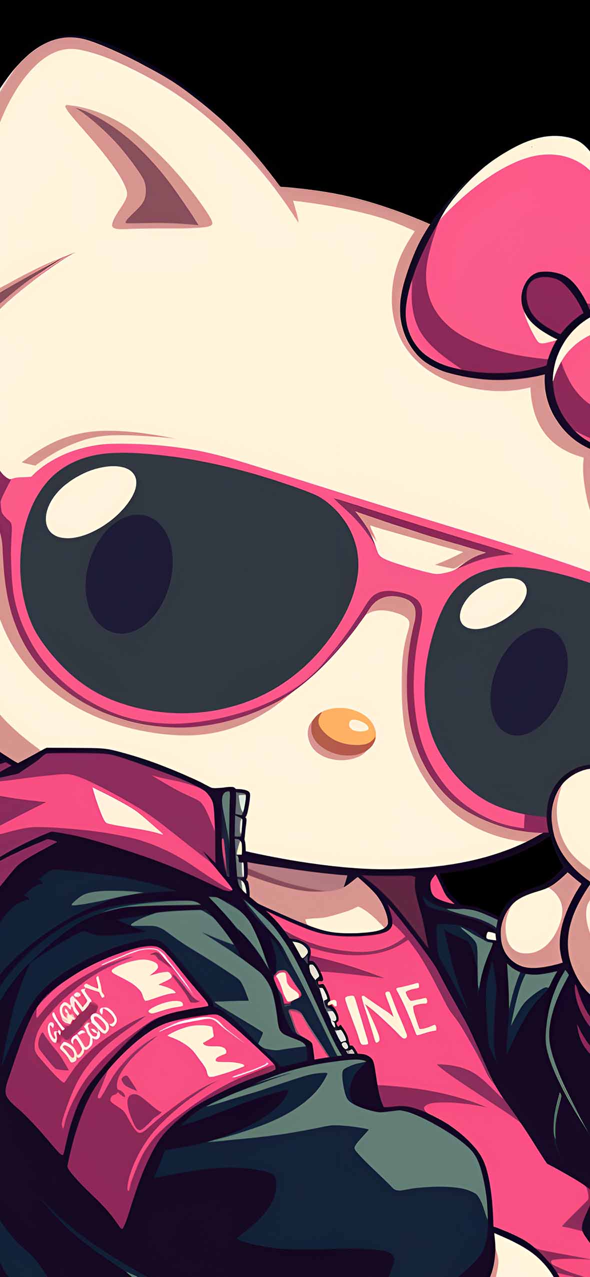 1180x2554 Hello Kitty Cool Streetwear Wallpaper Phone Wallpaper