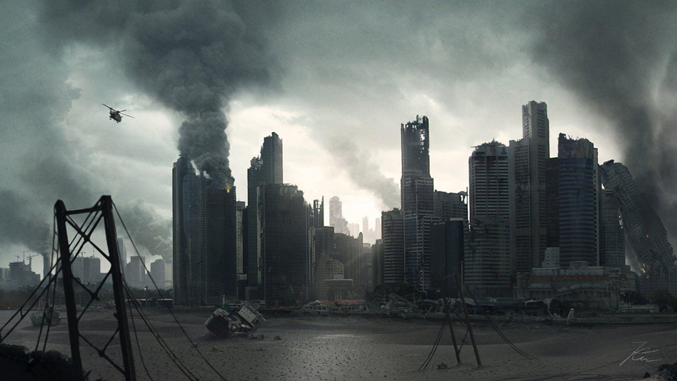 2200x1238 Sand, Trees, Helicopters, Post Apocalyptic, Fire, Deserts, Smoke