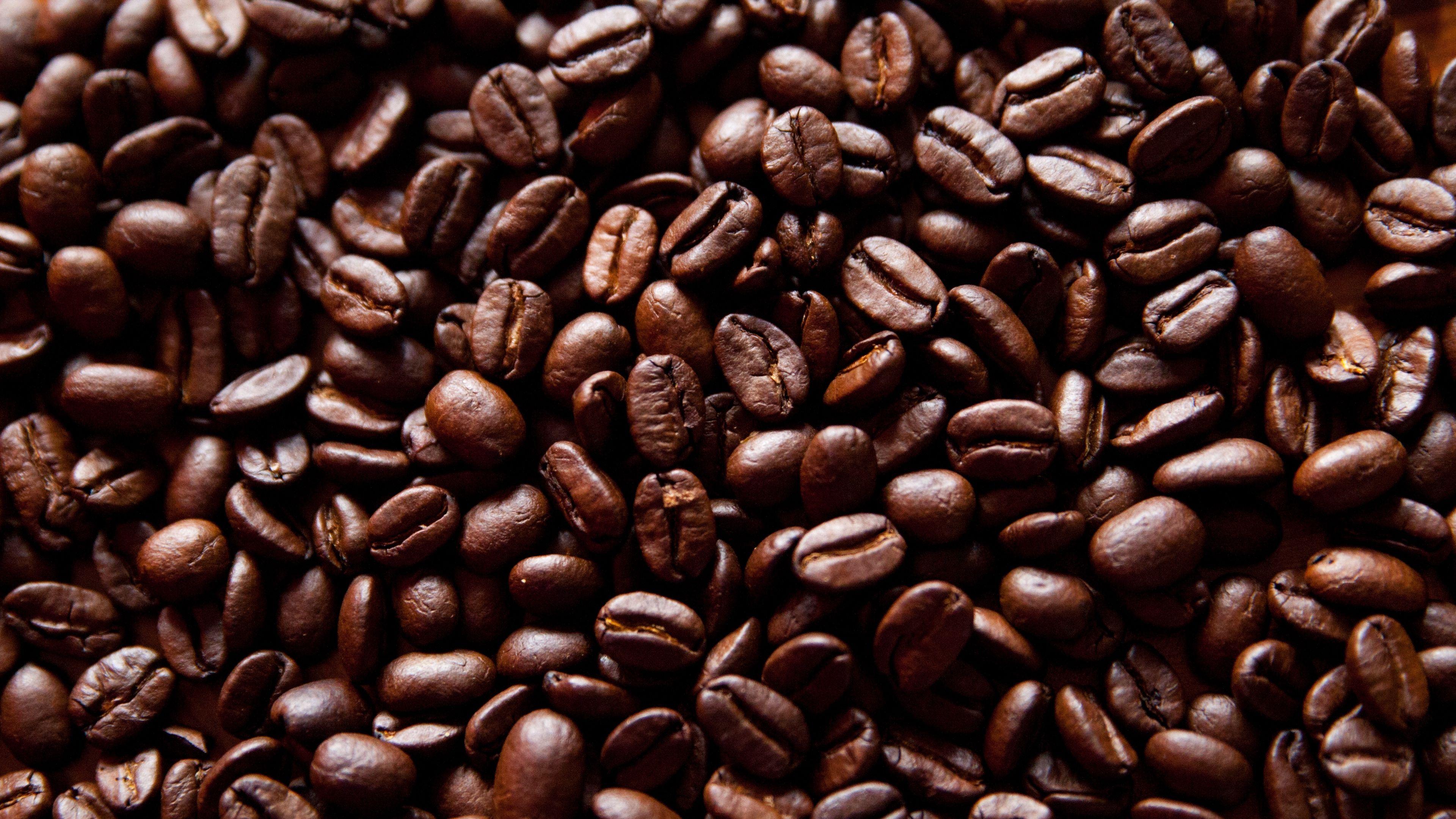3840x2160 Download wallpaper 3840x2160 coffee beans, coffee, fried 4k uhd 16