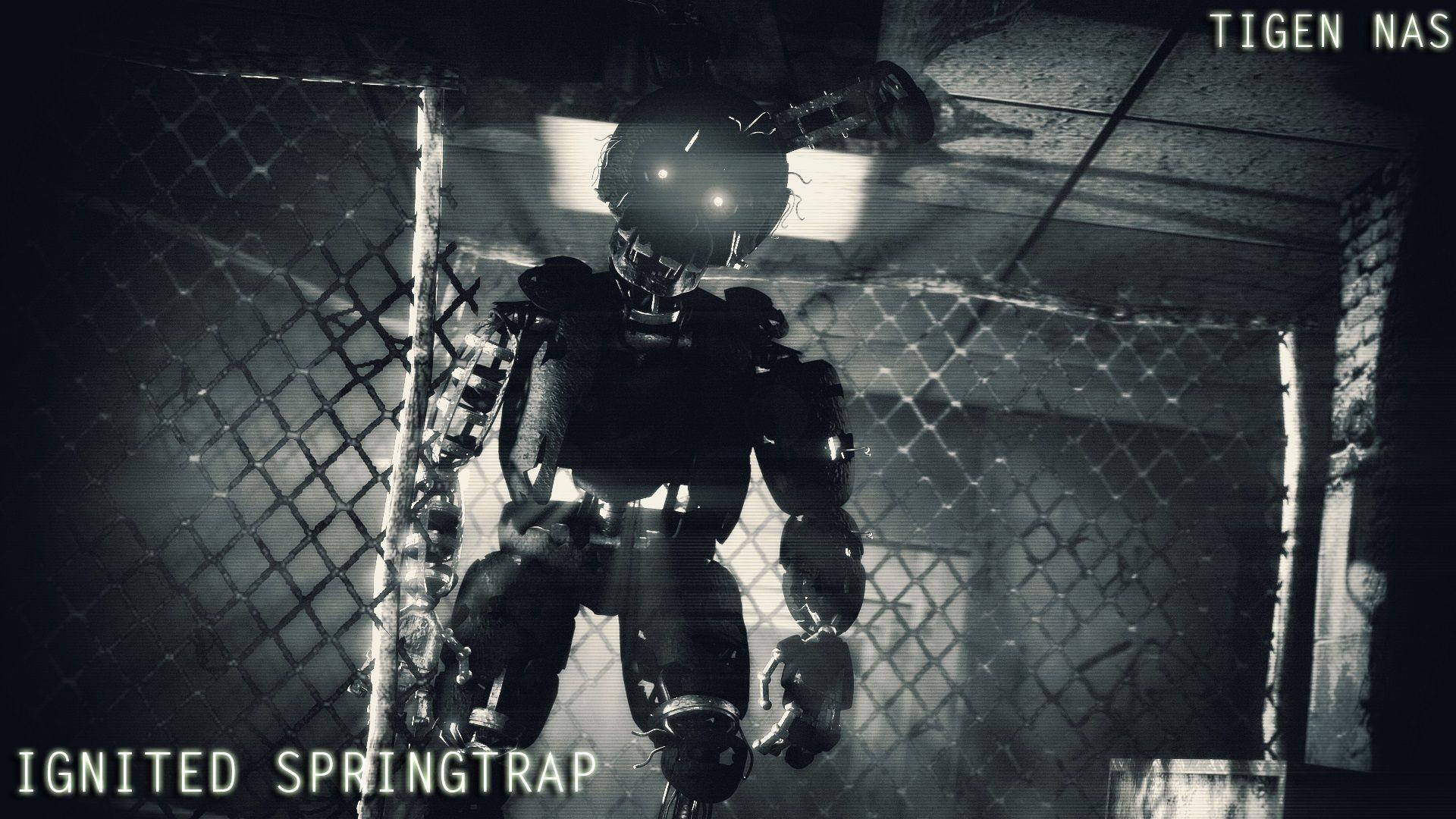 1920x1080 Fnaf Tjoc Ignited Springtrap Wallpaper & Background Download