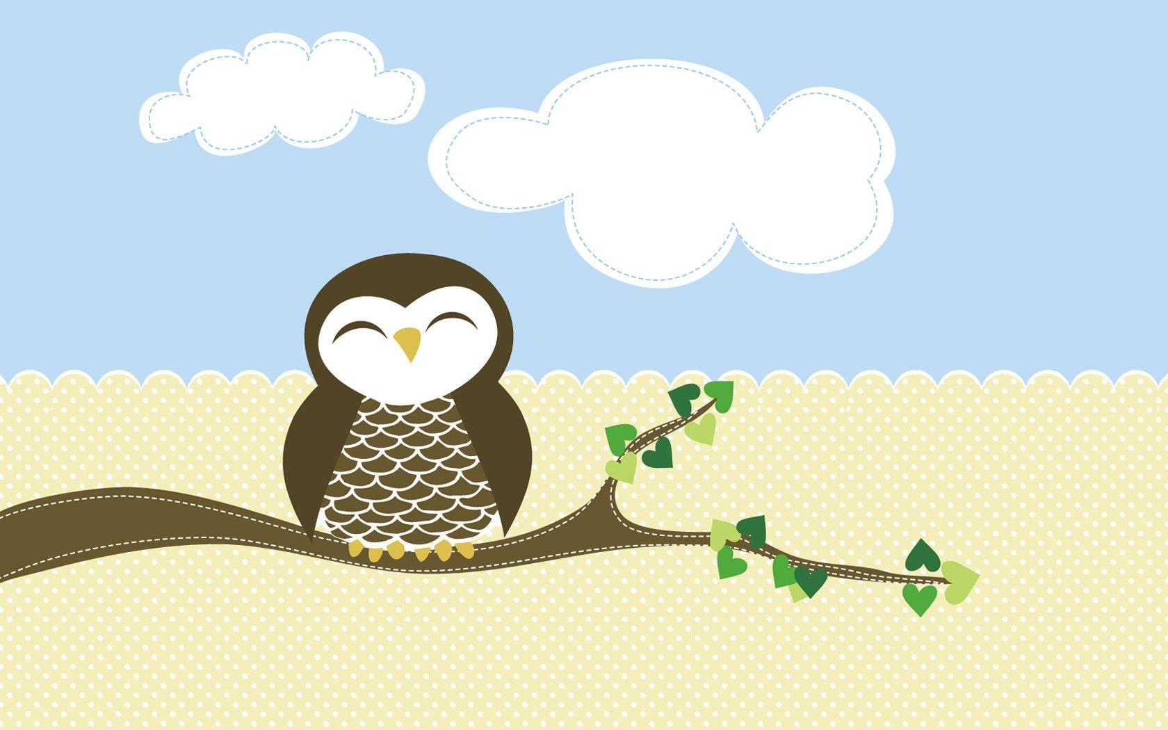 1680x1050 Cute Owl Wallpaper