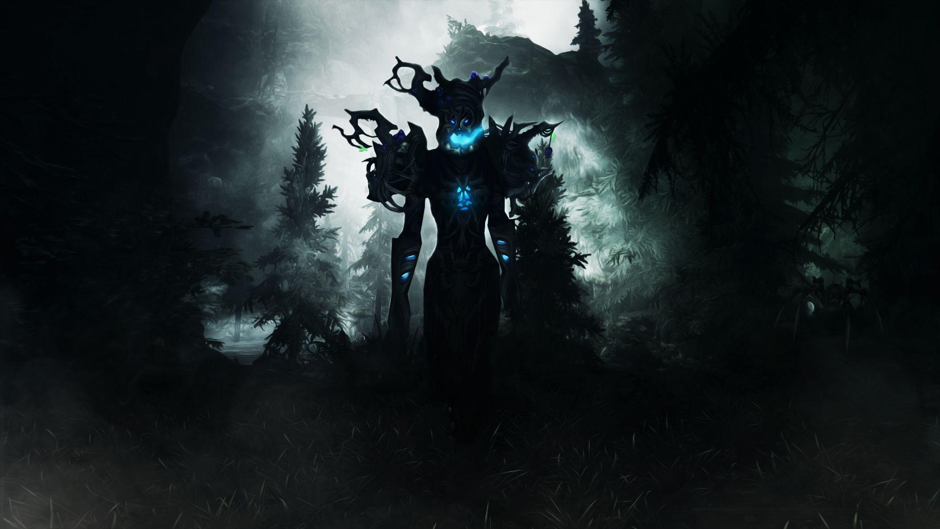 1920x1080 Wallpaper: Monster Creepy Dark World of Warcraft Throne