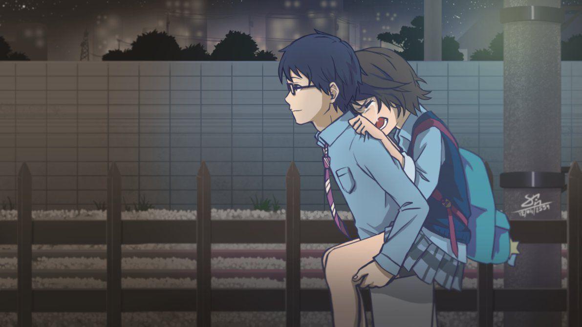 1191x670 Kousei // Tsubaki. Your lie in april, You lied, Lie