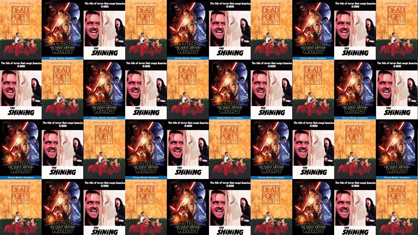 1366x768 Dead Poets Society Star Wars The Shining Wallpaper « Tiled Desktop