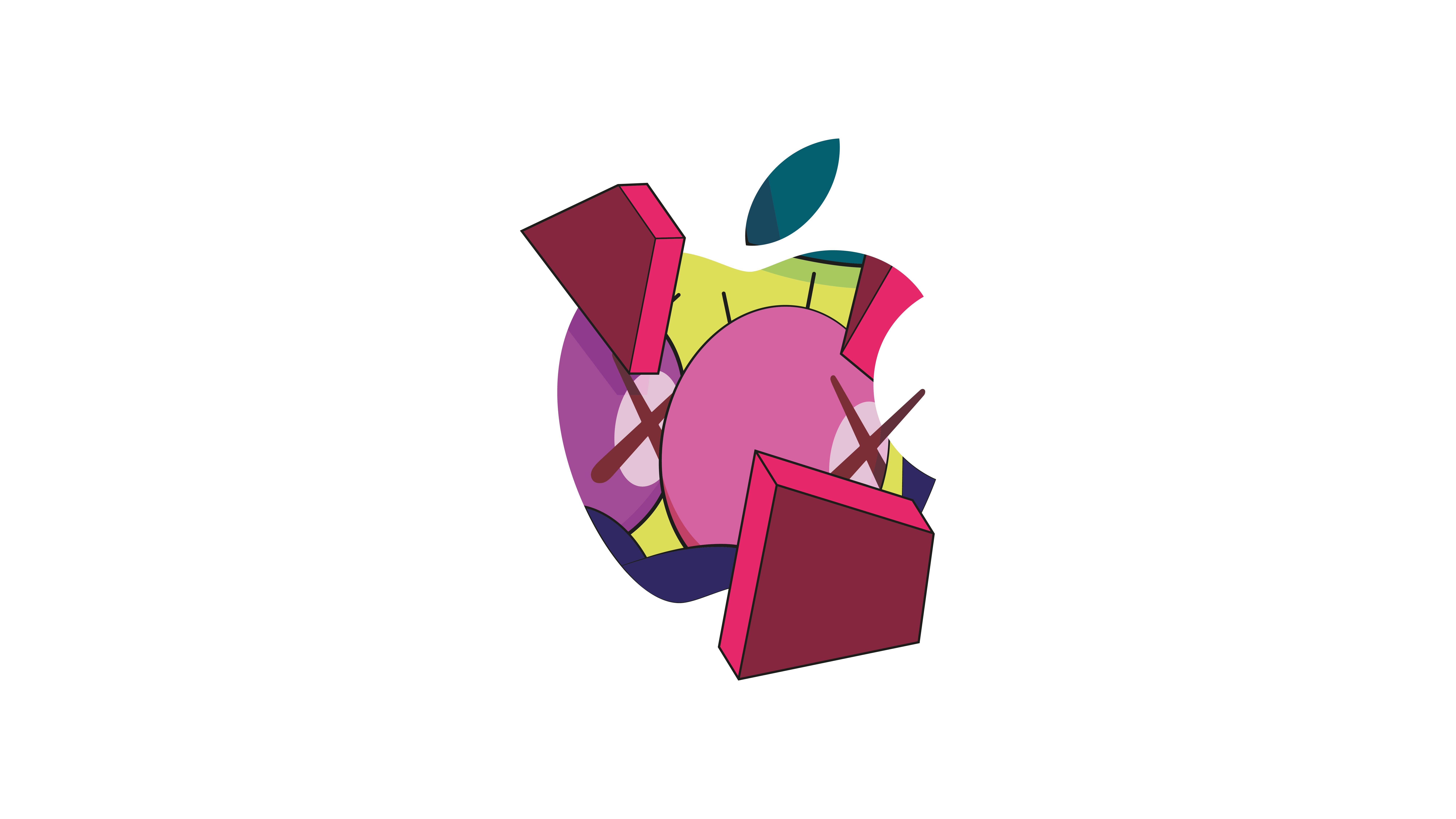 8000x4500 I made a high resolution version of the KAWS Apple logo from