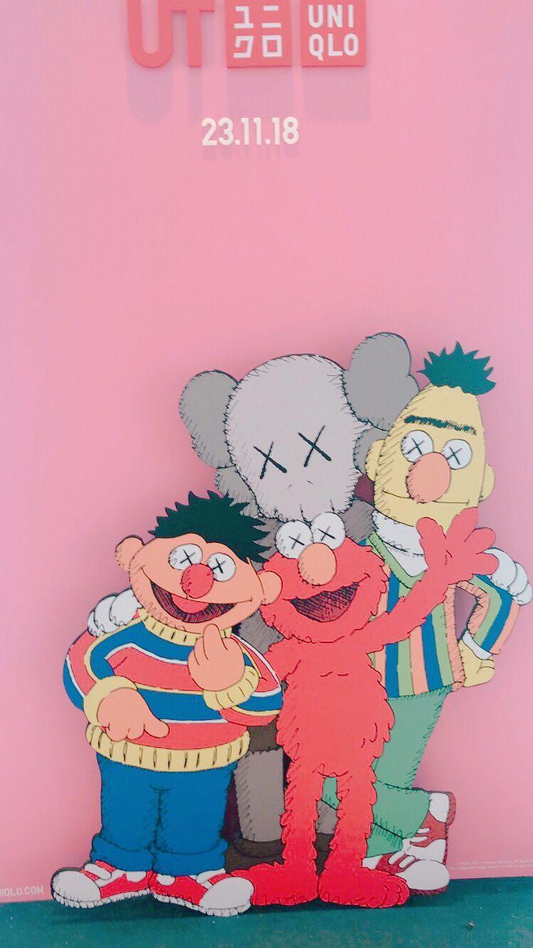 elmo and kaws