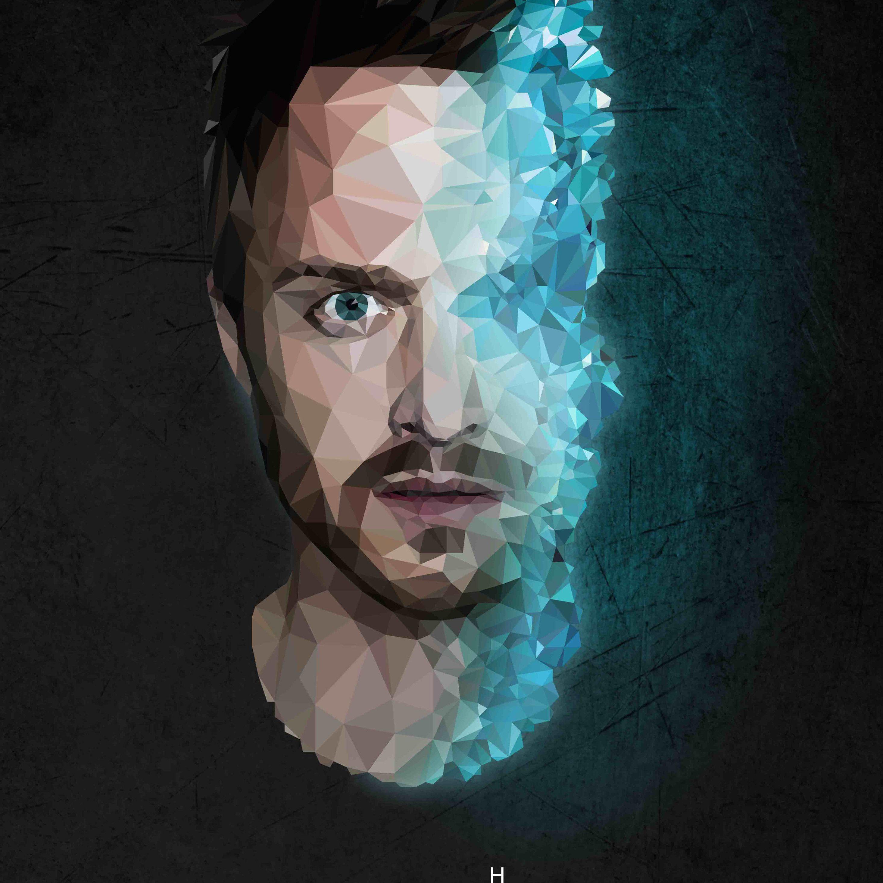2932x2932 Jesse Pinkman Breaking Bad 4k Low Poly iPad Pro Retina