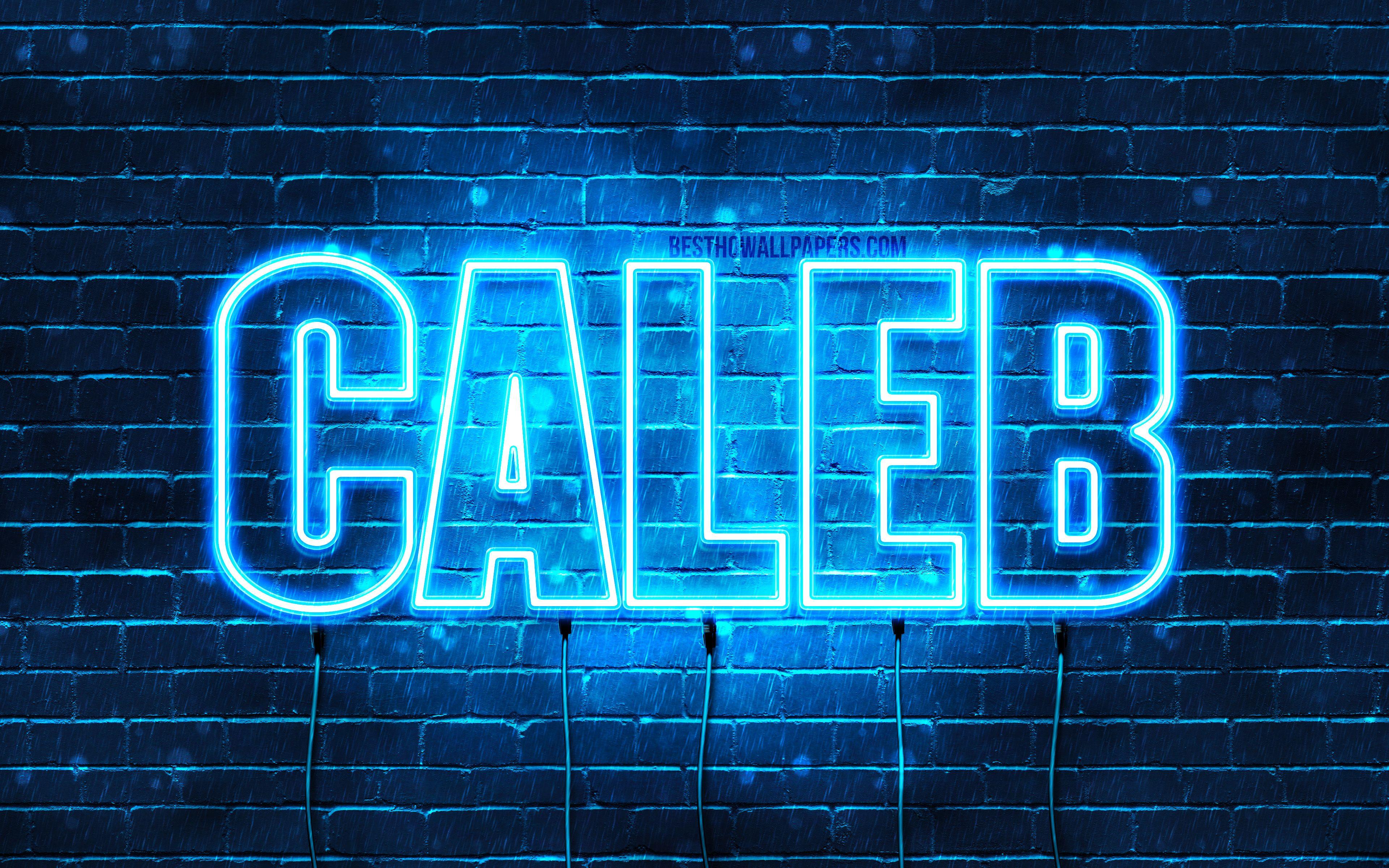 3840x2400 Download wallpaper Caleb, 4k, wallpaper with names, horizontal