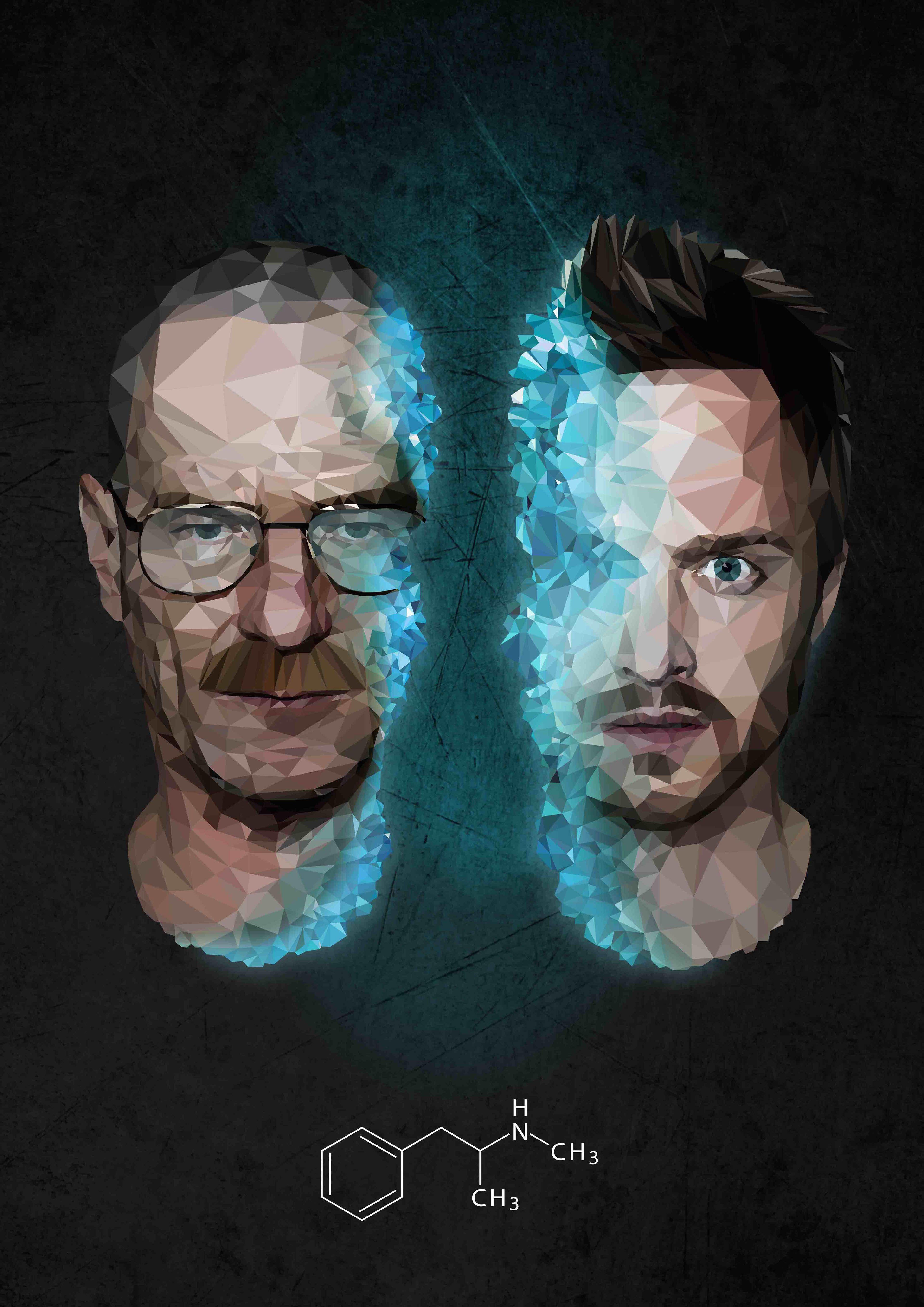 3840x5430 Walter White And Jesse Pinkman Breaking Bad 4k Low Poly