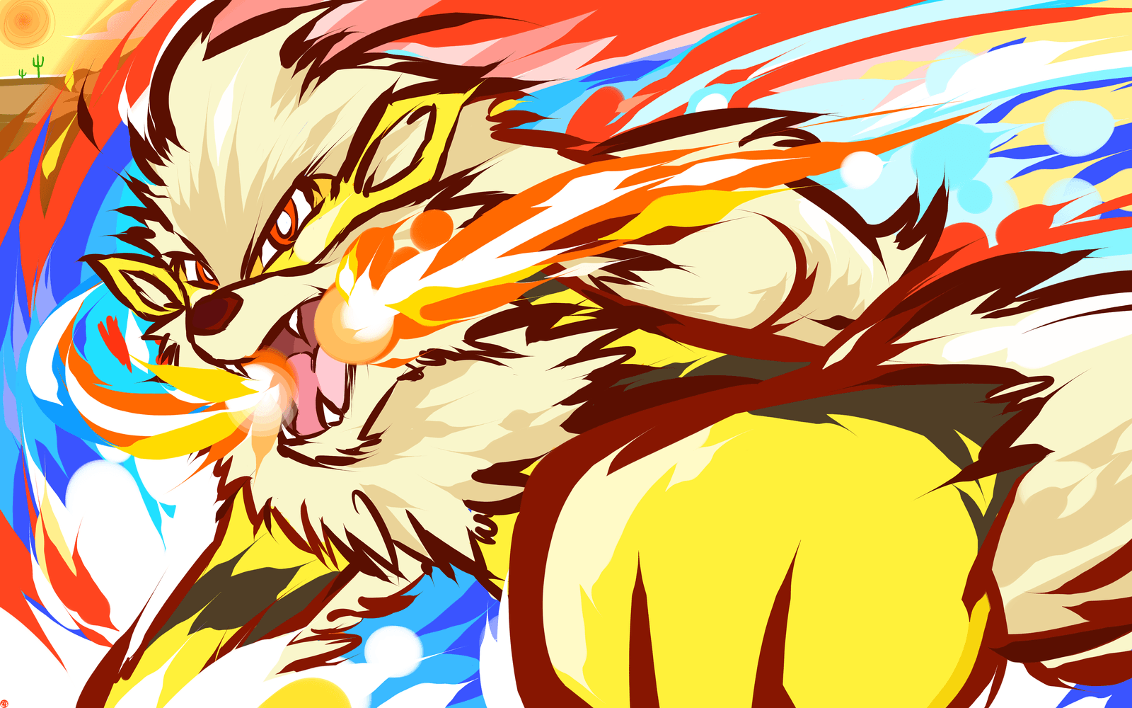 1600x1000 ishmam, #Arcanine, #Pokémon, #Shiny Arcanine. Wallpaper No. 339240