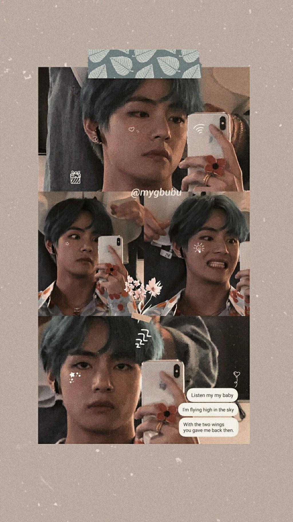 1024x1820 Taehyung Aesthetic Wallpaper