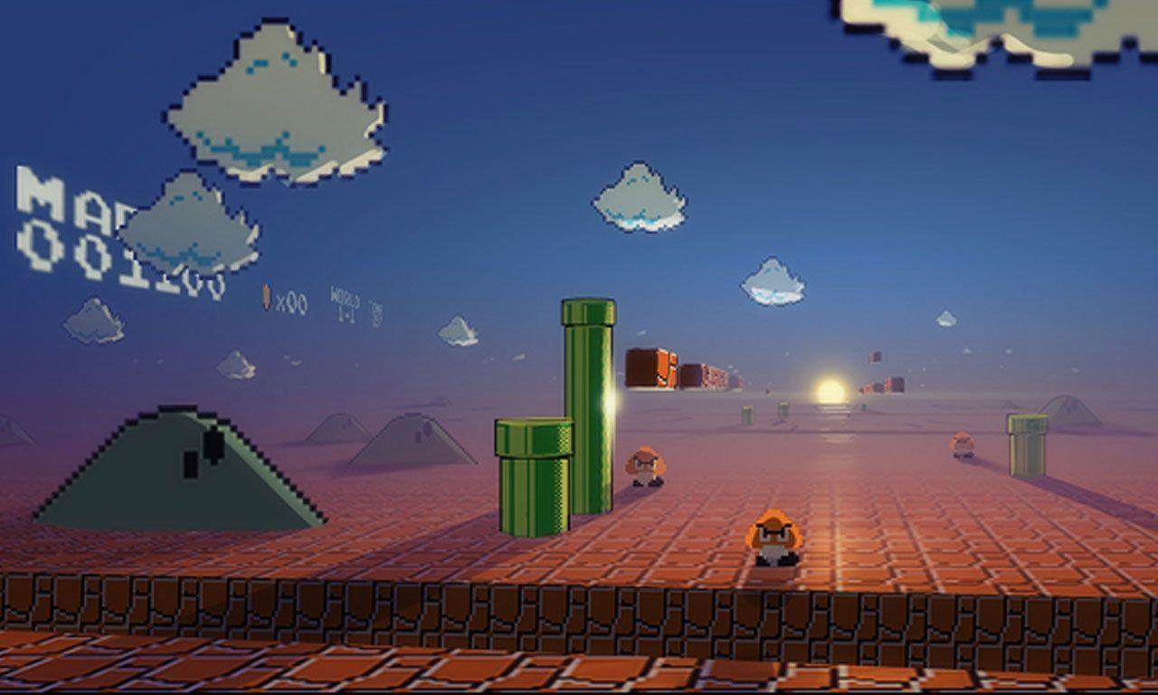 1280x768 3D Mario Wallpaperx768. Retro background