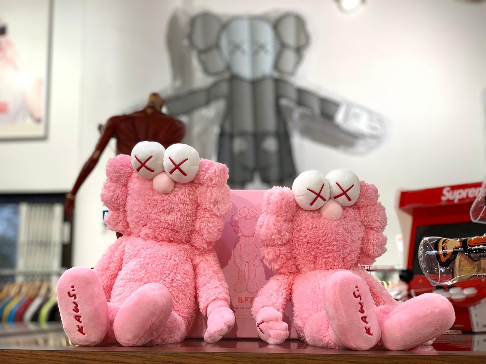 kaws bff plush pink