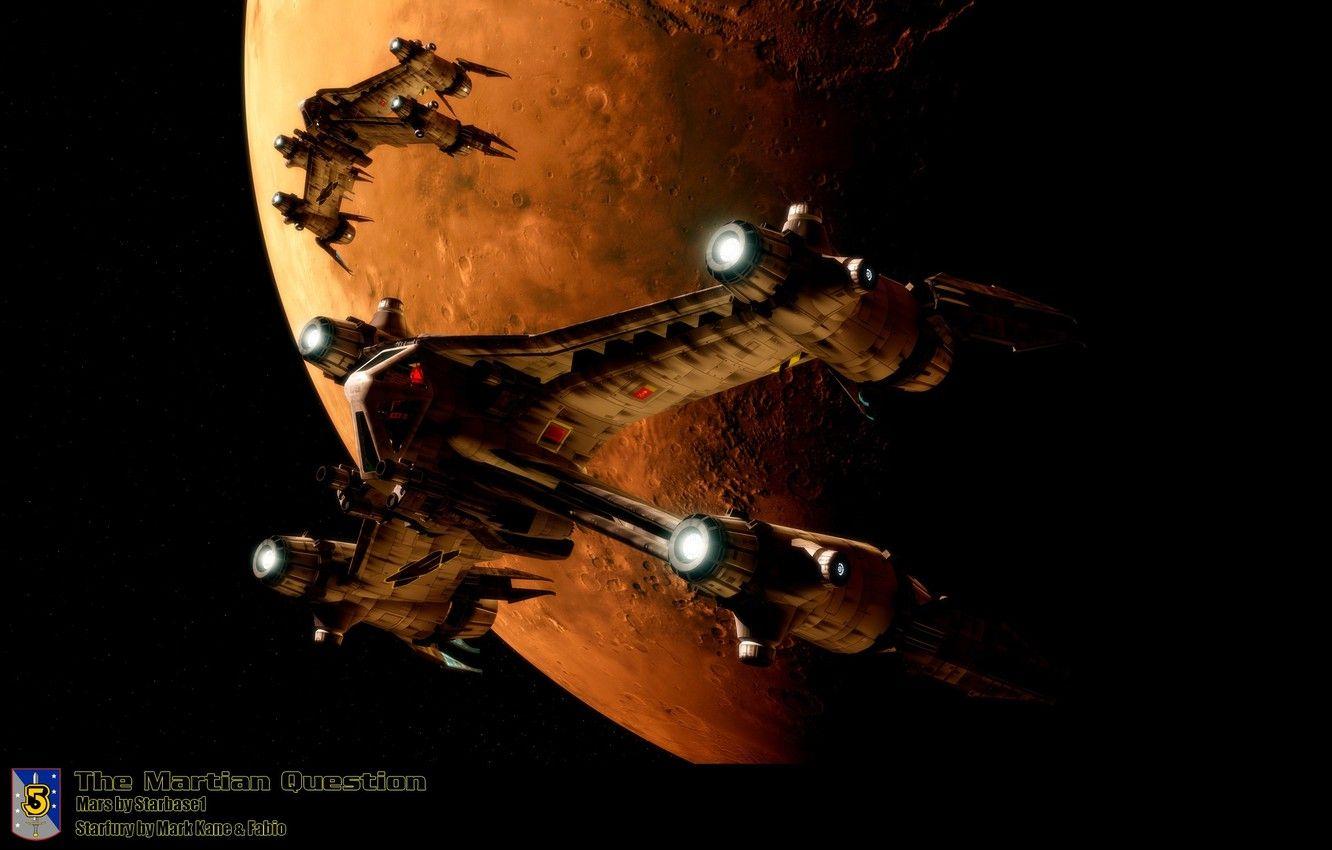 1332x850 Wallpaper planet, spaceships, Fury, SA– the martian question