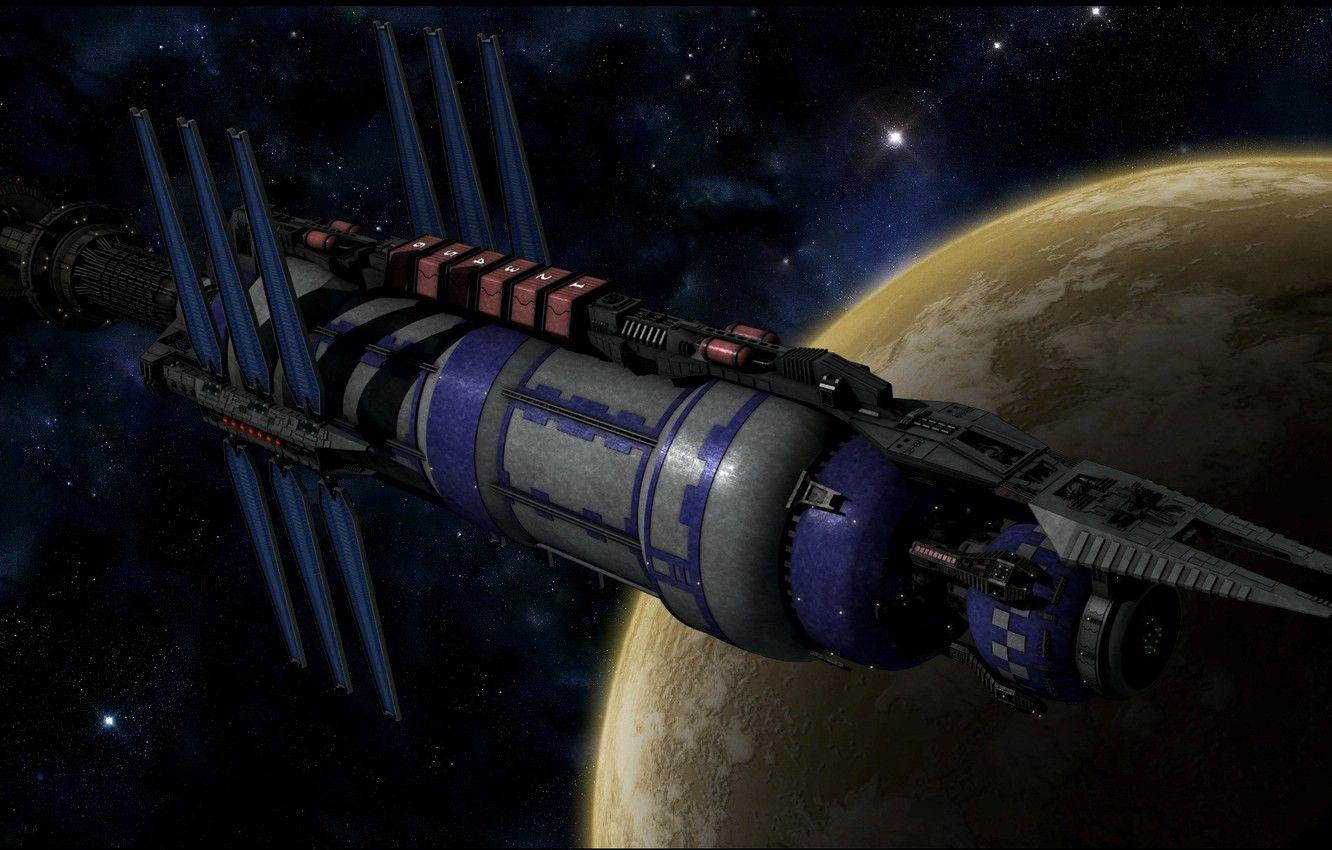 1332x850 Wallpaper space, stars, spaceship, planet, babylon, Babylon 5